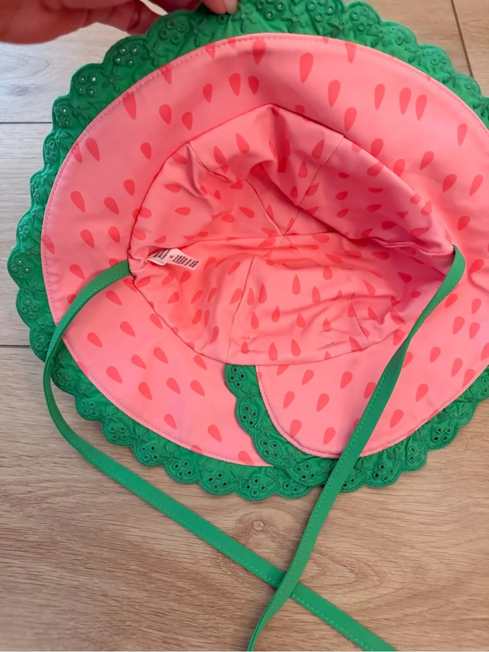The Beaufort Bonnet Company Pink & Green watermelon Bow Sun Hat